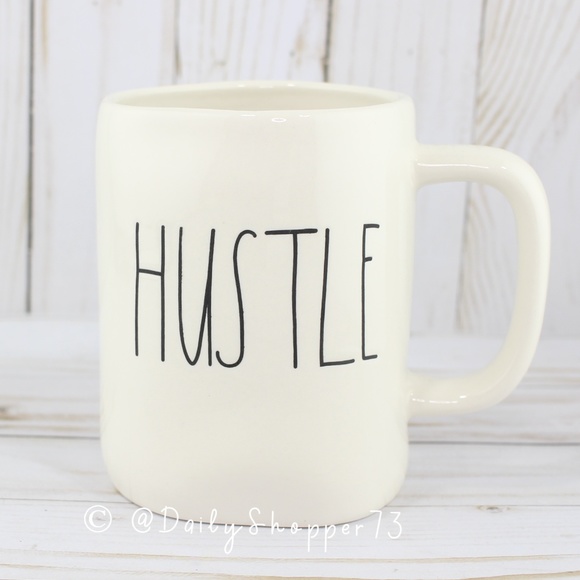 Rae Dunn "Hustle" Ceramic Coffee Mug - Picture 2 of 5